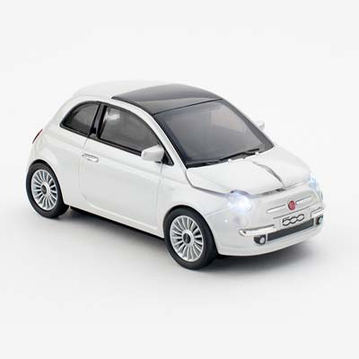 Click Car Raton Inalambrico Fiat 500 New White